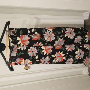 Zara wide leg floral pants, size S